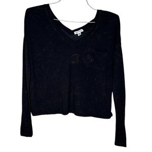 UO Silence + Noise Women’s V Neck Long Sleeves Top Small